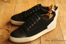 Lanvin Black Suede Leather Lace Up Trainers Men's UK 8 US 9 EU 42