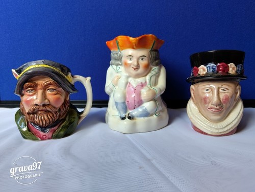 Trio character toby jugs - trio, of