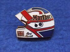 NIGEL MANSELL MARLBORO FORMULA 1 MOTOR RACING, GRAND PRIX HELMET LAPEL PIN BADGE