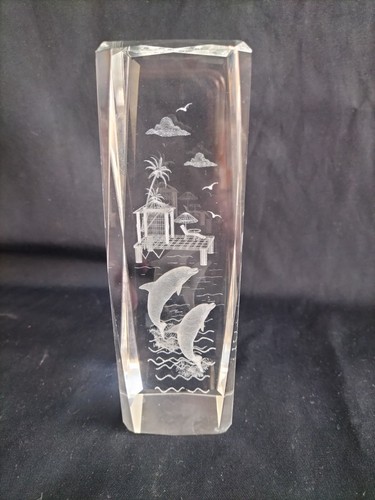 Crystal glass paperweight - glass,
