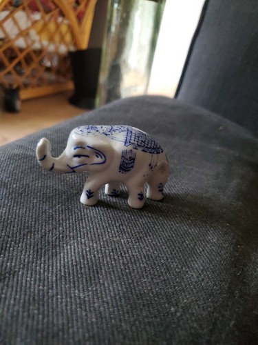 Miniature blue and white - and,