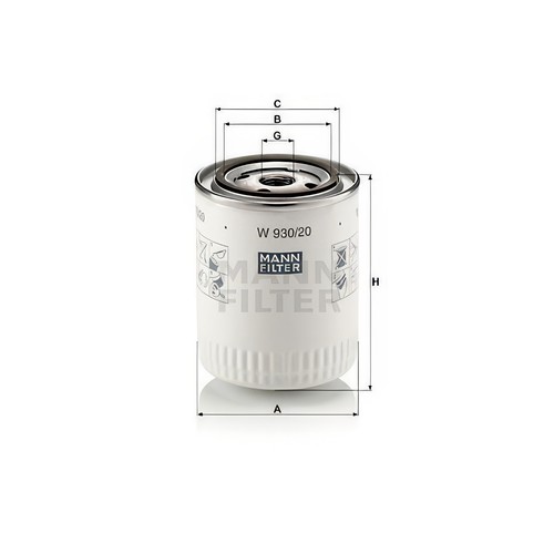 Mann w930 oil filter - w930/20,