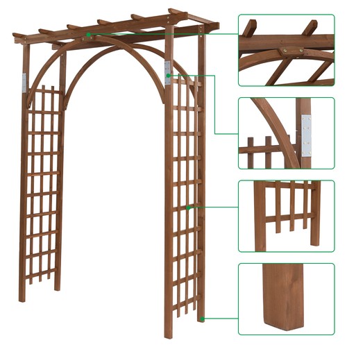 Wooden garden arbor - wooden,