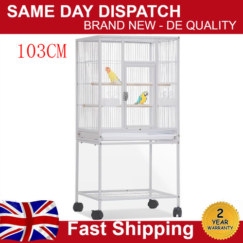 103cm large bird cage white - large,