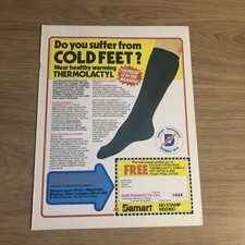GUNS34 MAGAZINE ADVERT 12X9 THERMOLACTYL SOCKS & UNDERWEAR
