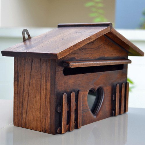 Rainproof wooden mailbox wall - rainproof,