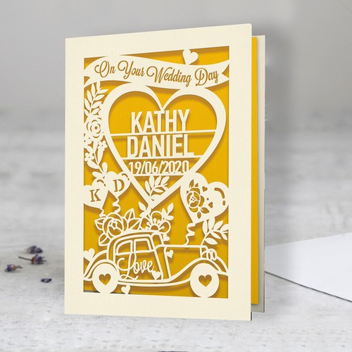 Personalised wedding day card - wedding,