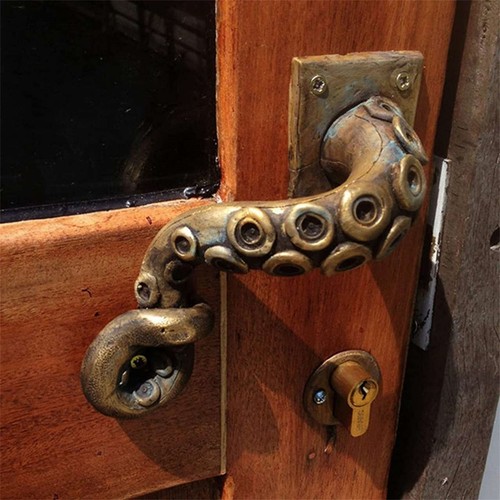 Octopus door handle punk retro - octopus,