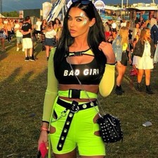 Neon green shorts festival - neon,