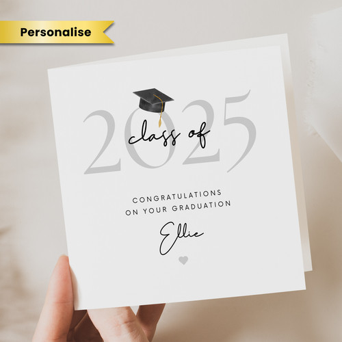 Personalised graduation card - personalised,