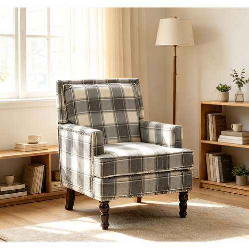 Upholstered accent armchair - upholstered,