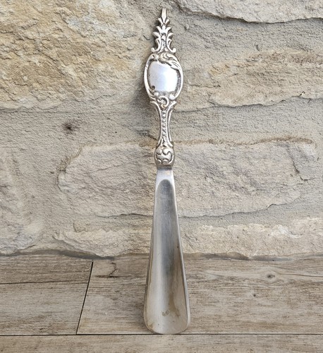 Vintage silver plated shoehorn - vintage,
