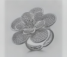 Bali sterling silver flower