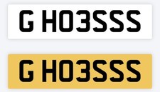 G Hoes Private number plate
