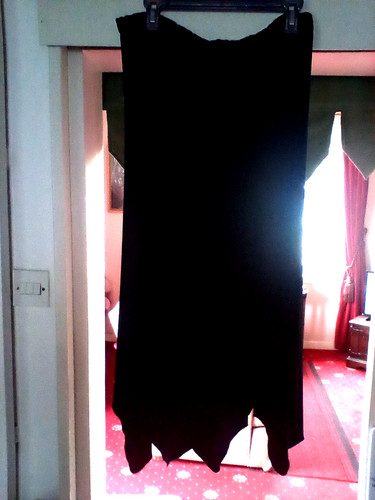 Long slinky black hanky hem
