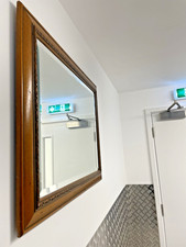 Vintage French Oak Wall Mirror