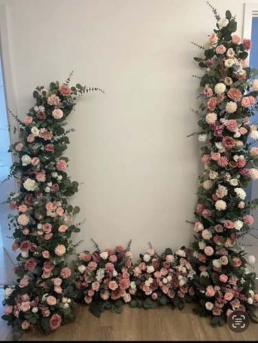 Wedding arch pink and - wedding, green