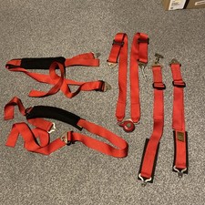 Red Racing Harness 4 Point Harness Luke Racing Systems Ltd 5 Parts