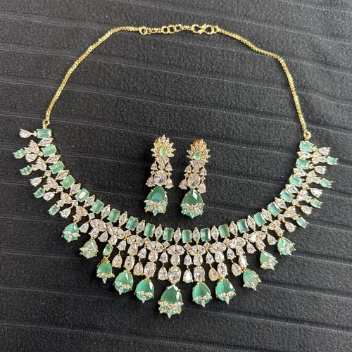Mint delicate necklace set - delicate,