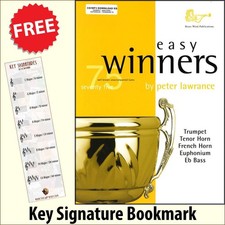 Easy Winners Trumpet Euphonium Trombone Music Book/CD plus Key Sig Bookmark