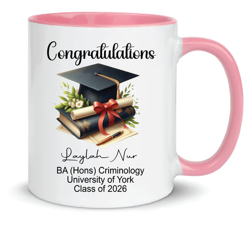 Personalised graduation mug - personalised,