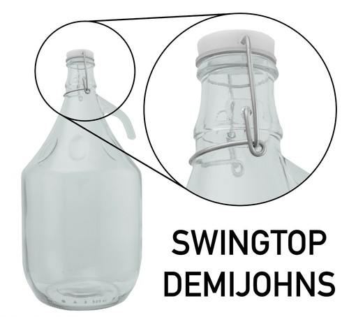 Glass demijohn for home - 5l,
