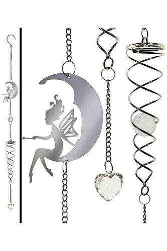 Fairy moon wind spinner - wind,