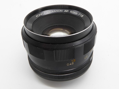 Konica hexanon 50mm 8 - 1.8, f