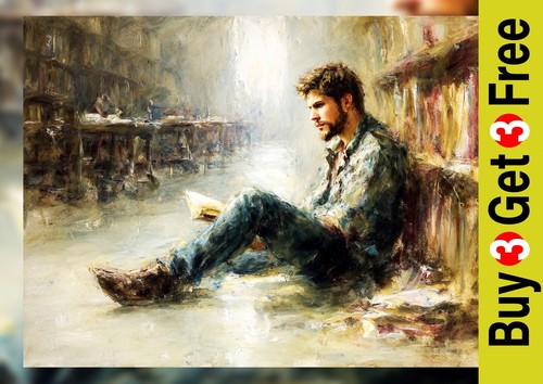 Man reading silence - man, in