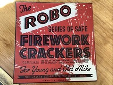 Christmas Cracker Label “The ROBO Series Of Safe Firework Crackers” Genuine