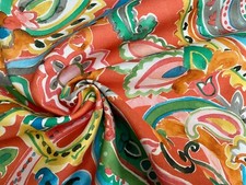 RED Paisley Fabric Digitally