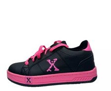 Girls Sidewalk Sports Lane Wheeled Skate Shoes Heelys Roller Black Pink UK3/EU35