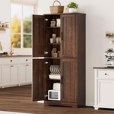 70" Kitchen Pantry Cabinet w 4