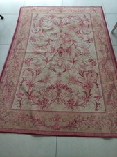 Laura Ashley Malmaison rug burgundy beige