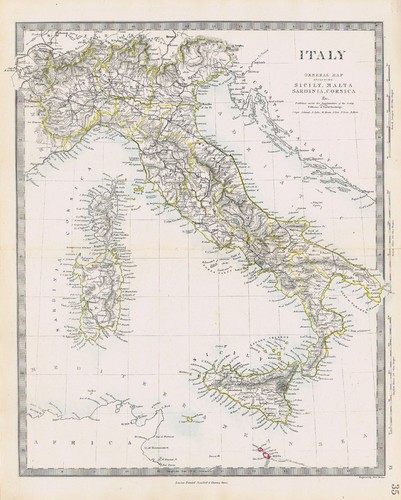 Italy antique map c - antique,