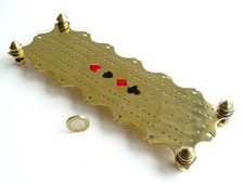 C1900 antique brass cribbage - brass,