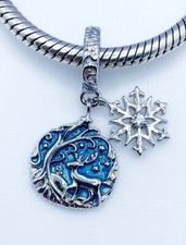 Christmas Elk Snowflake Charm
