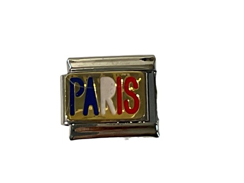 Gold italian charm link paris - italian,
