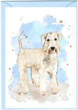 Soft Coated Wheaten Terrier Dog (4"x 6") Blank Card for any occasion - Starprint