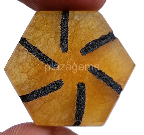 Hexagon cut natural - hexagon,