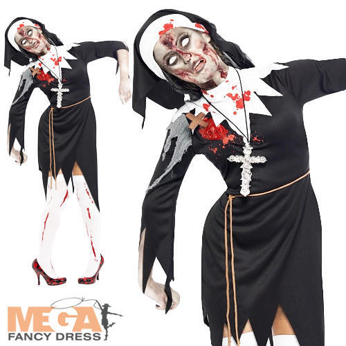 Zombie nun ladies halloween - nun,