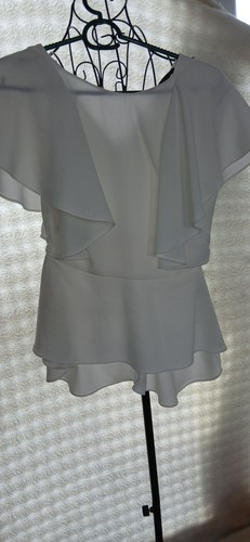 Zara top white - blouse, shorrt