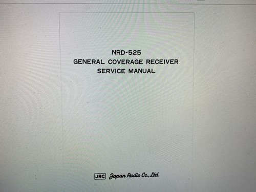Jrc nrd 525 - nrd-525, manual