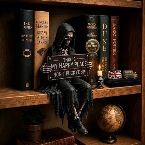12cm gothic skeleton figurine - skeleton,