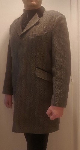 Wool overcoat dogtooth - overcoat,