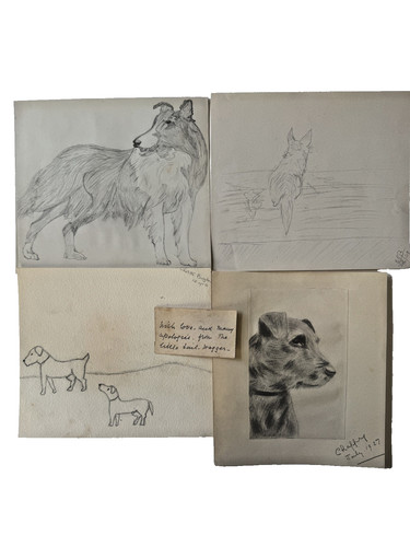 Set original 1920s dog - set,