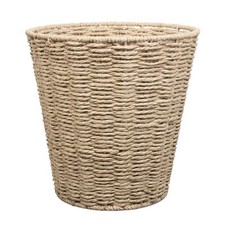 Round Waste Paper Basket Bin, Rubbish Trash Bin for Bedroom, Bathroom, Office