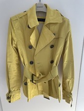 ZARA Yellow Women’s Raincoat with Belt Medium. Excellent Condition