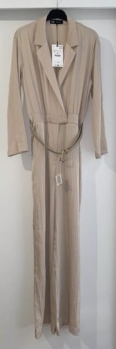 Zara beige collared wrinkled - beige,