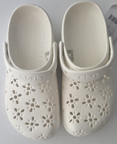 Women white floral crocs - floral,